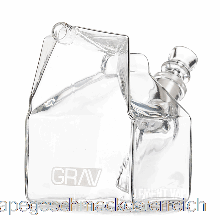 Grav-Milchkarton, Glas-Bubbler, Klarer Vape-Geschmack